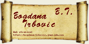 Bogdana Trbović vizit kartica